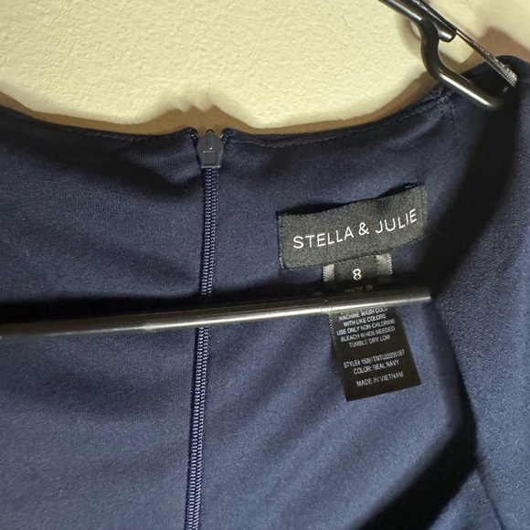 Stylish Navy Sleeveless Business Casual Dress -size 8 - Picture 2 of 4